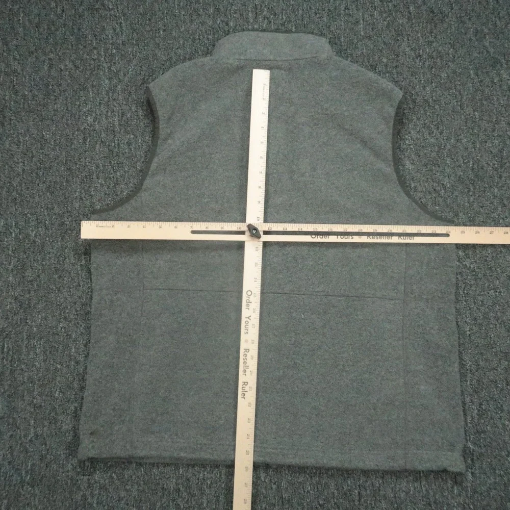LL Bean Vest Men Extra Large Gray Mountain‎ Classic Fleece Full Zip Pockets XL